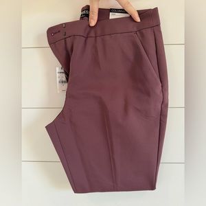 Pink Size 10 Express Columnist Ankle Work Pants, Mid-rise fitted thru hip/thigh